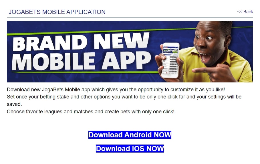 Download Jogabets Mobiele App